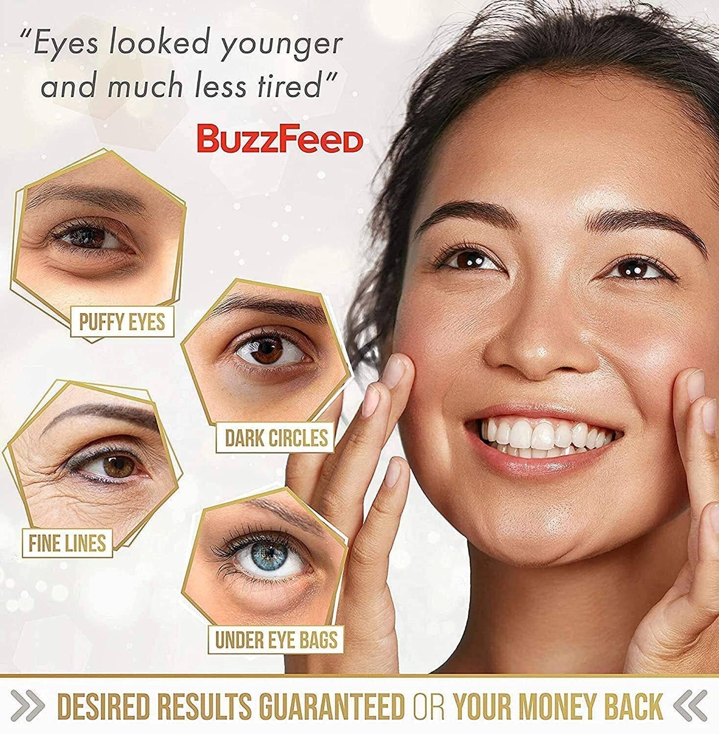 24K Gold Eye Mask Puffy Eyes & Dark Circles Treatments 20Pai