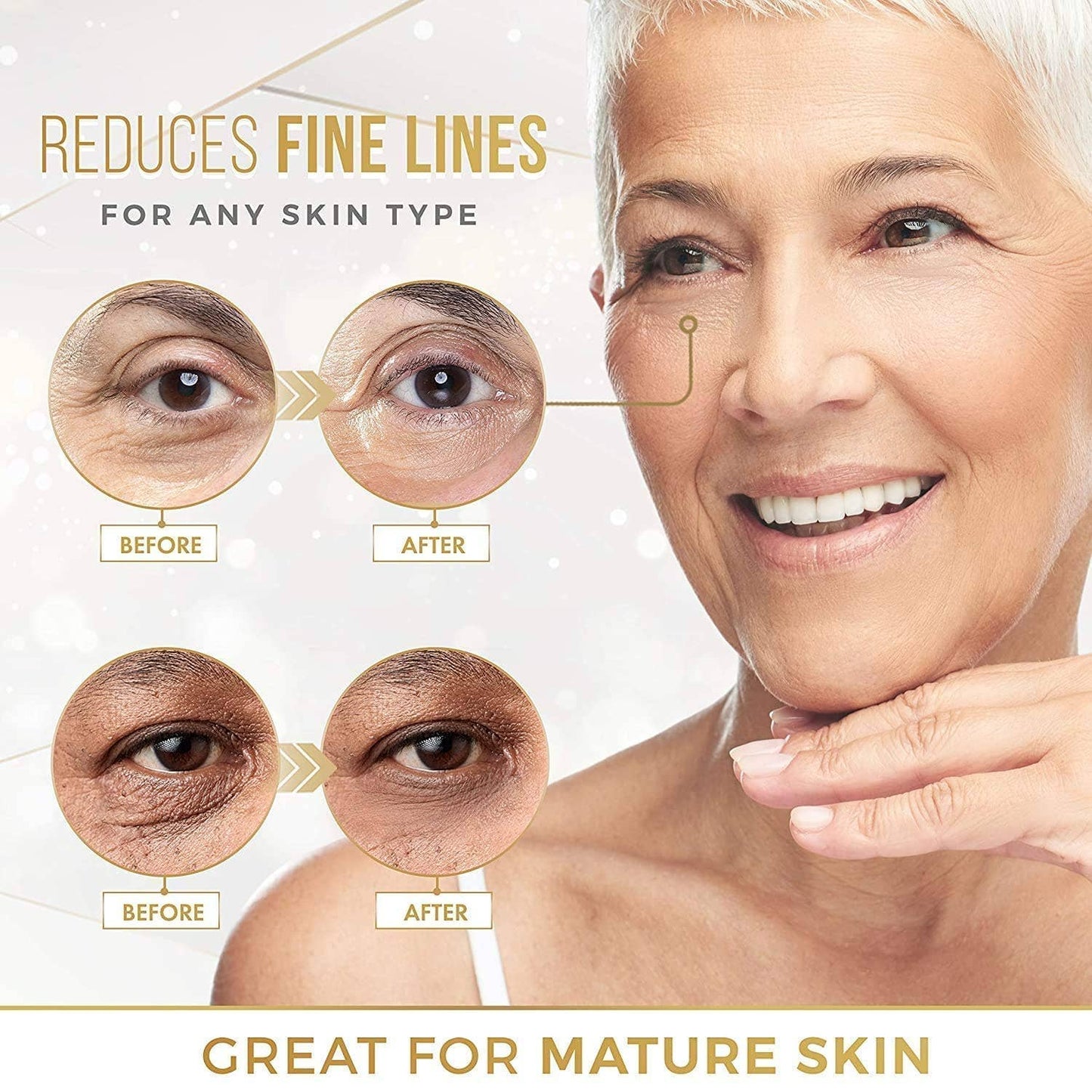 24K Gold Eye Mask Puffy Eyes & Dark Circles Treatments 20Pai