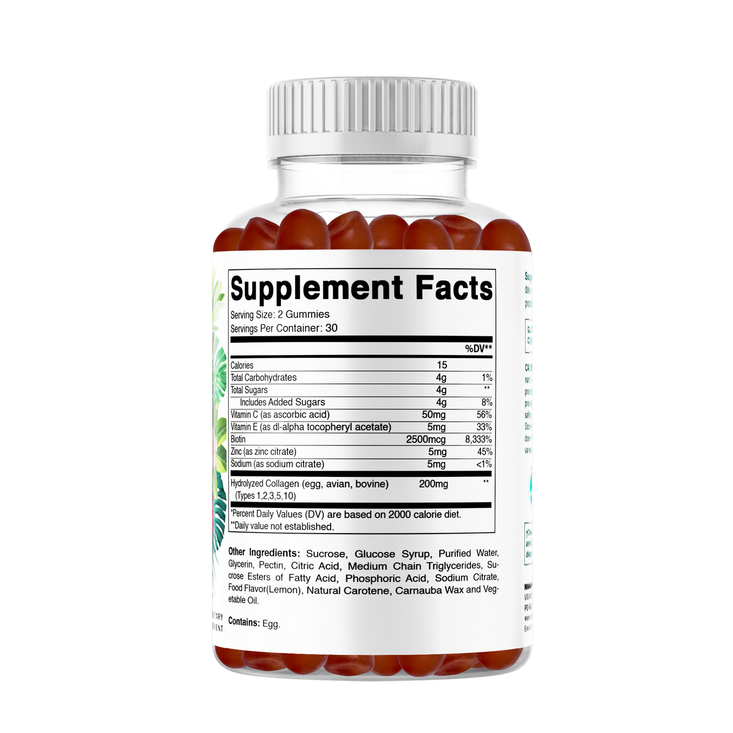 Vitamatic Hydrolyzed Collagen Gummies with Zinc and Biotin