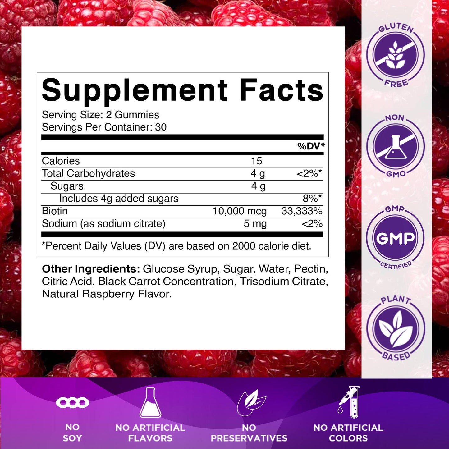 Vitamatic Biotin Gummies 10,000mcg