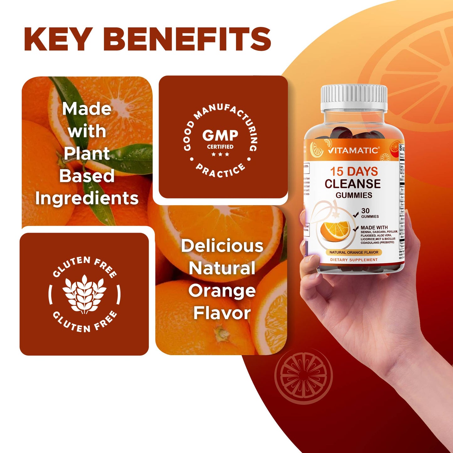 Vitamatic | 15 Days Cleanse Gummies | 30 Gummies