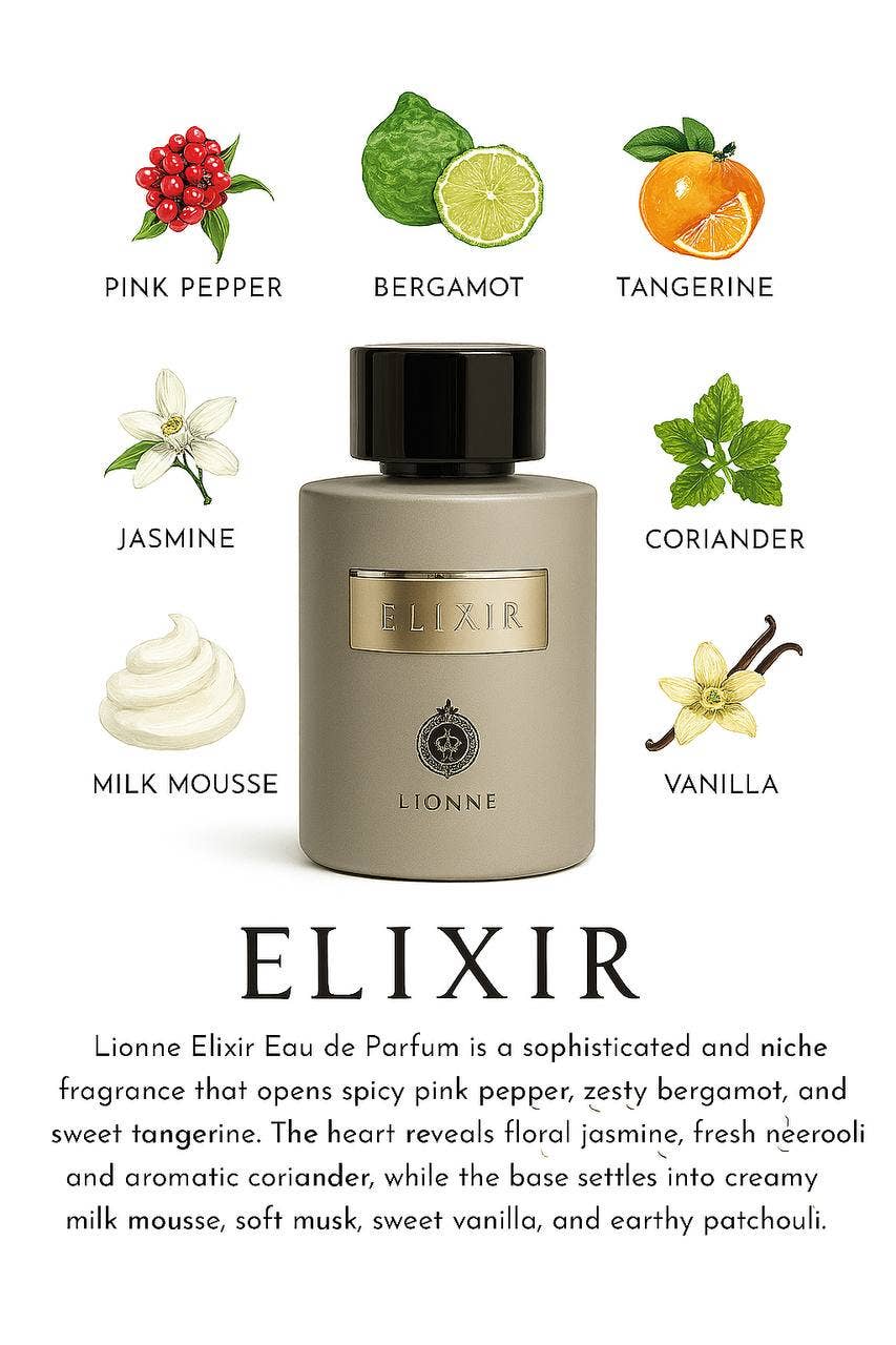 Lionne Elixir Eau de Parfum 3.4 Oz Unisex Dubai Oriental