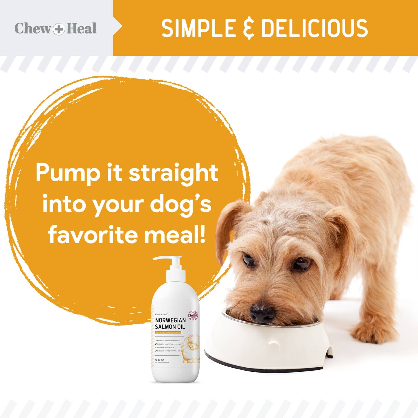 Norwegian Salmon Oil Skin & Coat Supplement for Dogs & Cats