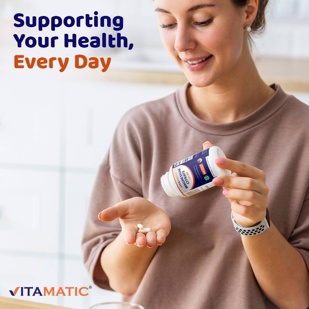 Vitamatic Magnesium Citrate 500mg | 180 Vegetarian Capsules