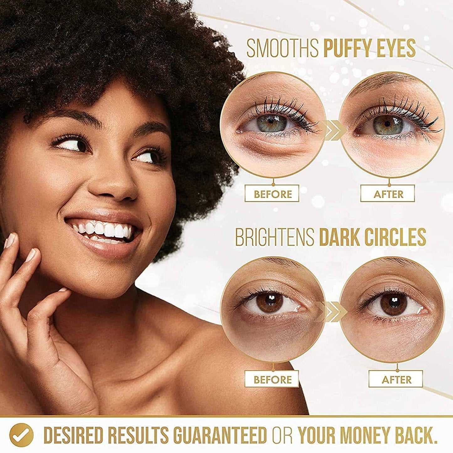 24K Gold Eye Mask Puffy Eyes & Dark Circles Treatments 20Pai