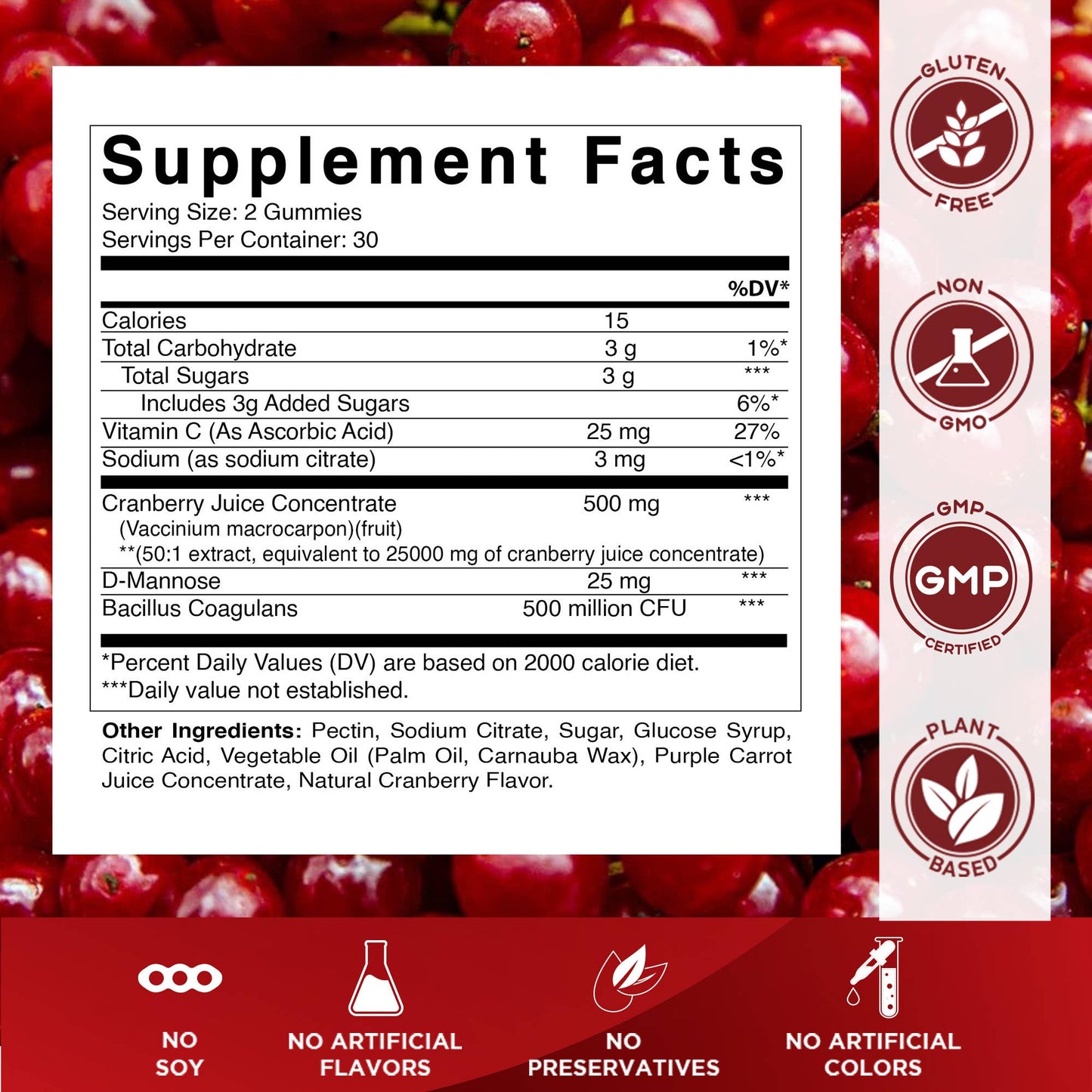 Vitamatic Cranberry with Probiotics | 60 Vegan Gummies