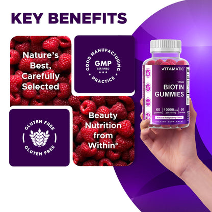 Vitamatic Biotin Gummies 10,000mcg