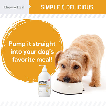 Norwegian Salmon Oil Skin & Coat Supplement for Dogs & Cats