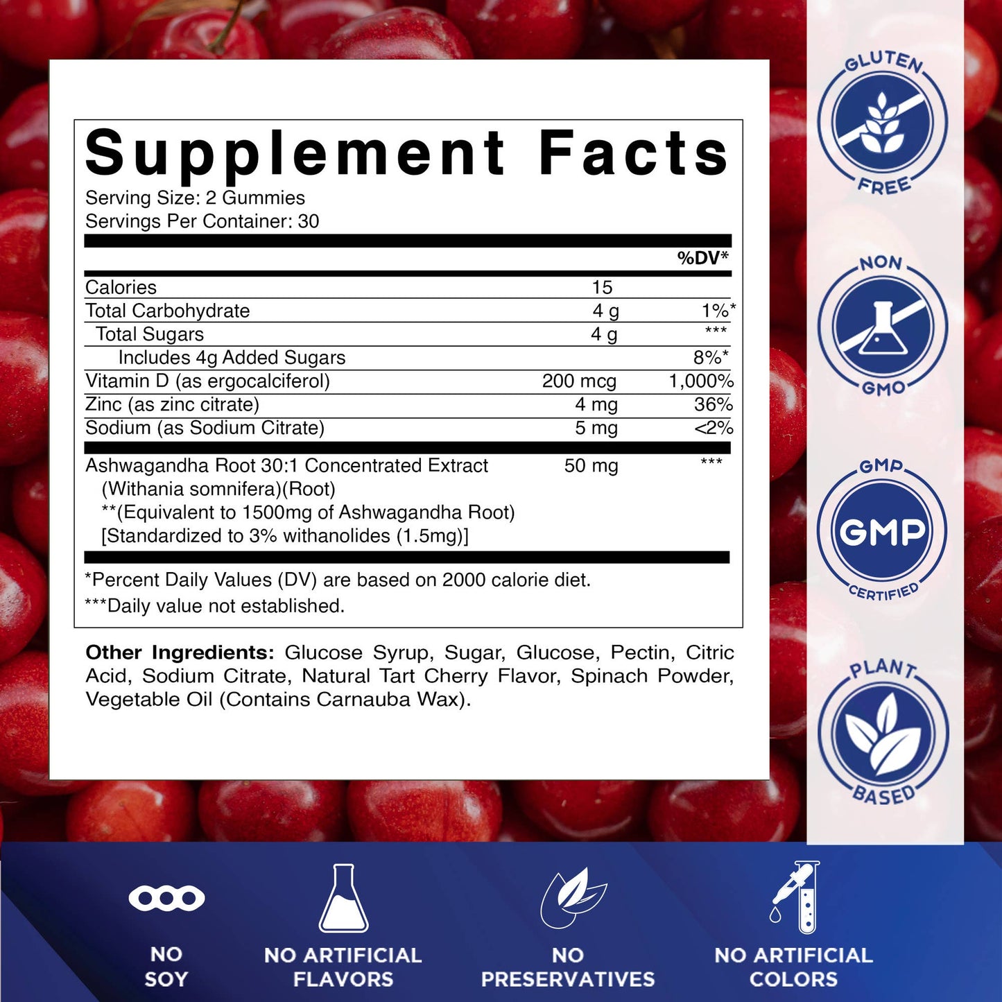 Vitamatic Ashwagandha 1500mg | 60 Vegan Gummies