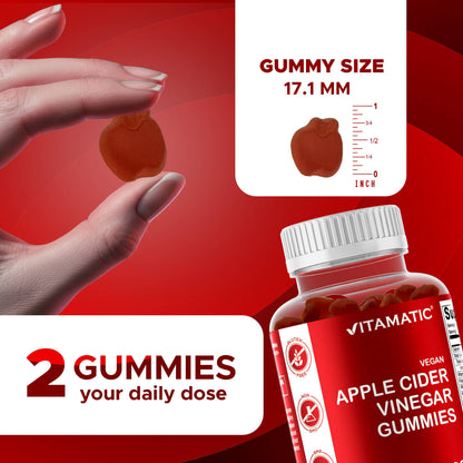 Vitamatic Apple Cider Vinegar 1000mg | 60 Vegan Gummies